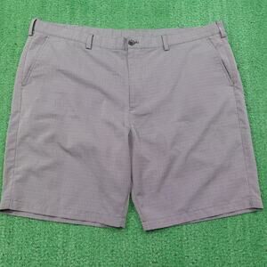 IZOD Golf Shorts Mens 44 Gray Performance Lightweight Stretch‎ Plaid 9" Inseam